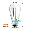 Osram LED-Lampe Vintage Glühlampenform E27 (E27, Dimmbar, Warmweiß, 360 lm, 4,8 W) | BAUHAUS