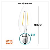 Osram Retrofit LED žarulja Classic B  (E14, Bez prigušivanja, Hladna bijela, 250 lm, 2,5 W) | BAUHAUS