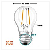 Osram LED žarulja Retrofit Classic P  (E27, Bez prigušivanja, Topla bijela, 136 lm, 1,5 W) | BAUHAUS