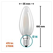 Osram LED žarulja Retrofit Classic B  (E14, Bez prigušivanja, Topla bijela, 470 lm, 4 W, Mat) | BAUHAUS