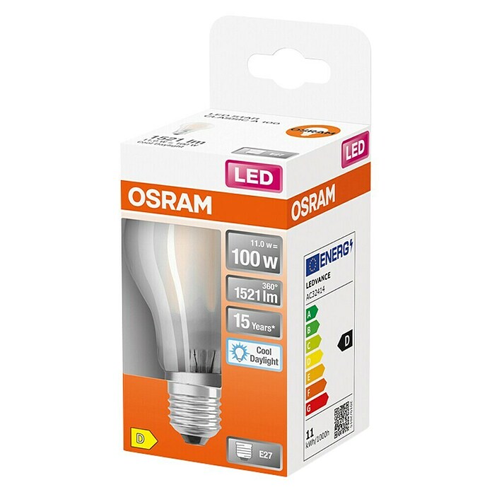 Osram Star LED žarulja  (E27, Bez prigušivanja, Bijele boje dnevnog svjetla, 1.521 lm, 10 W, Mat) | BAUHAUS
