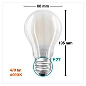 Osram Retrofit LED žarulja Classic A 40 mat  (E27, Bez prigušivanja, Hladna bijela, 470 lm, 4 W) | BAUHAUS