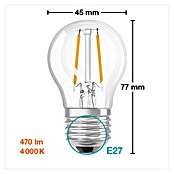 Osram Retrofit LED žarulja Classic P 40 prozirna  (E27, Bez prigušivanja, Hladna bijela, 470 lm, 4 W) | BAUHAUS