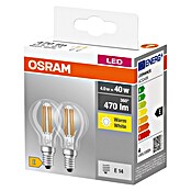 Osram Retrofit Set LED žarulja Classic P 40  (E14, Bez prigušivanja, Topla bijela, 470 lm, 4 W, 2 Kom.) | BAUHAUS