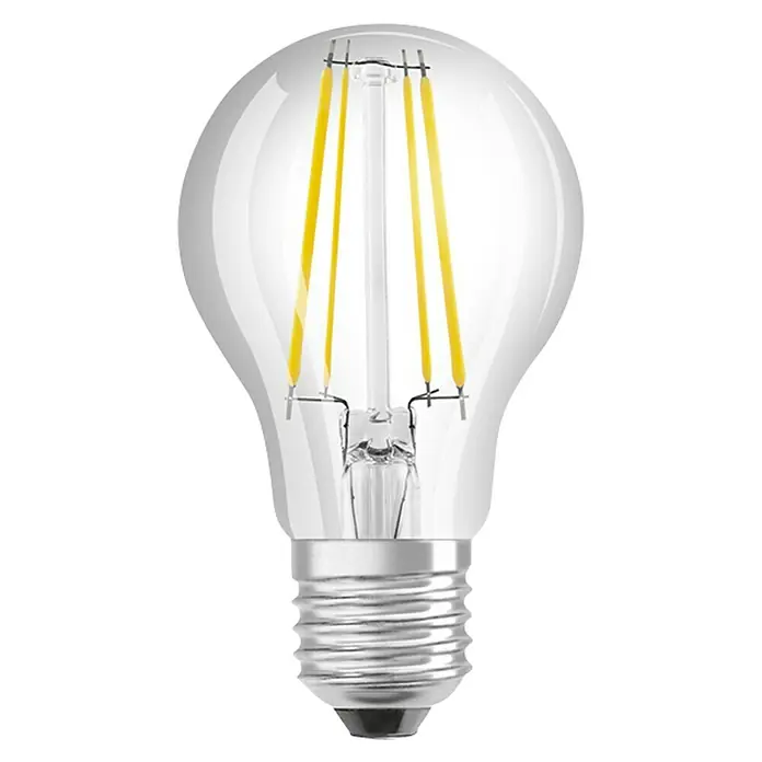 Ledvance LED-Lampe Glühlampenform E27 klarE27, Nicht Dimmbar, Warmweiß, 840 lm, 4 W