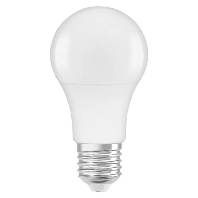 Osram Star LED-Lampe Glühlampenform E27 matt - E27, Nicht Dimmbar, Tageslichtweiß, 806 lm, 8,5 W - Eine LED-Glühbirne mit einem E27-Sockel, die ein warmes, weißes Licht ausstrahlt und für eine angenehme Atmosphäre sorgt.
