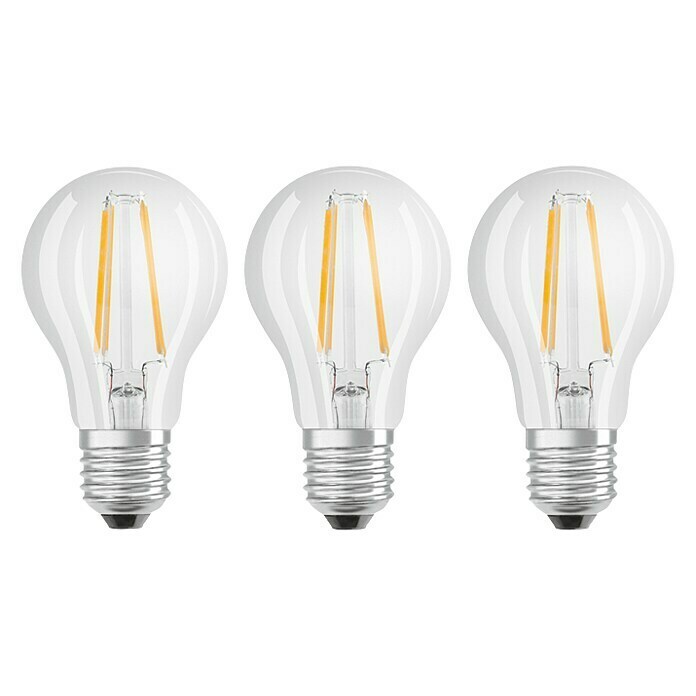 Osram Star LED svjetiljka (3 kom, 7 W, E27, Topla bijela, Prozirno)