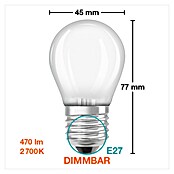 Osram Retrofit Bombilla LED (4,5 W, Color de luz: Blanco cálido, No regulable, Redondeada)