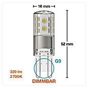 Osram Superstar LED svjetiljka (3,5 W, G9, Boja svjetla: Topla bijela, Može se prigušiti, Kutno)