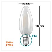 Osram LED žarulja Retrofit Classic B  (E14, Bez prigušivanja, Topla bijela, 250 lm, 3 W, Mat) | BAUHAUS