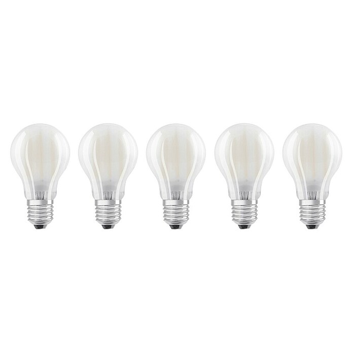 Osram Star Set LED sijalk v obliki žarnice E27 mat  (E27, Ni mogoče zatemniti, Toplo bela, 806 lm, 7 W, 5 kos, Mat) | LED luči | Svetlila | Elektro in svetila | Izdelki | BAUHAUS