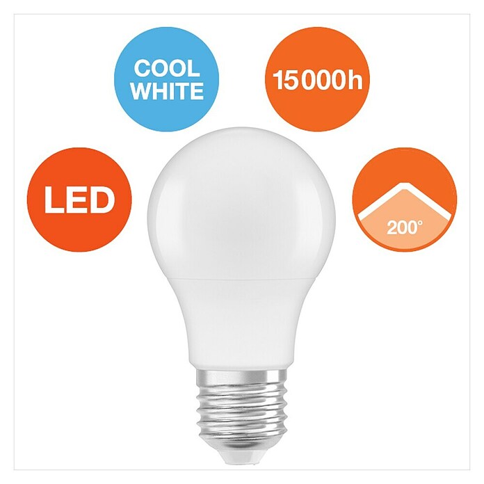 Osram LED svjetiljka (5 W, E27, Hladna bijela)