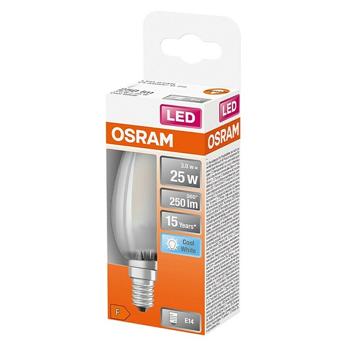 Osram Retrofit LED žarulja CLAS B 25  (E14, Bez prigušivanja, Hladna bijela, 250 lm, 2,5 W) | BAUHAUS