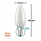 Osram Retrofit LED-Lampen Set Classic B (E14, Nicht Dimmbar, Warmweiß, 470 lm, 4 W, 5 Stk.) | BAUHAUS