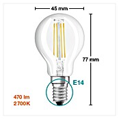 Osram Retrofit LED-Lampen Set Tropfenform E14 klar (E14, Nicht Dimmbar, Warmweiß, 470 lm, 4 W, 5 Stk.) | BAUHAUS