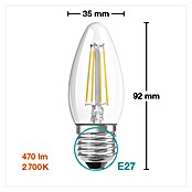 Osram Retrofit LED žarulja  (E27, Bez prigušivanja, Topla bijela, 470 lm, 4 W, Boja: Prozirno) | BAUHAUS