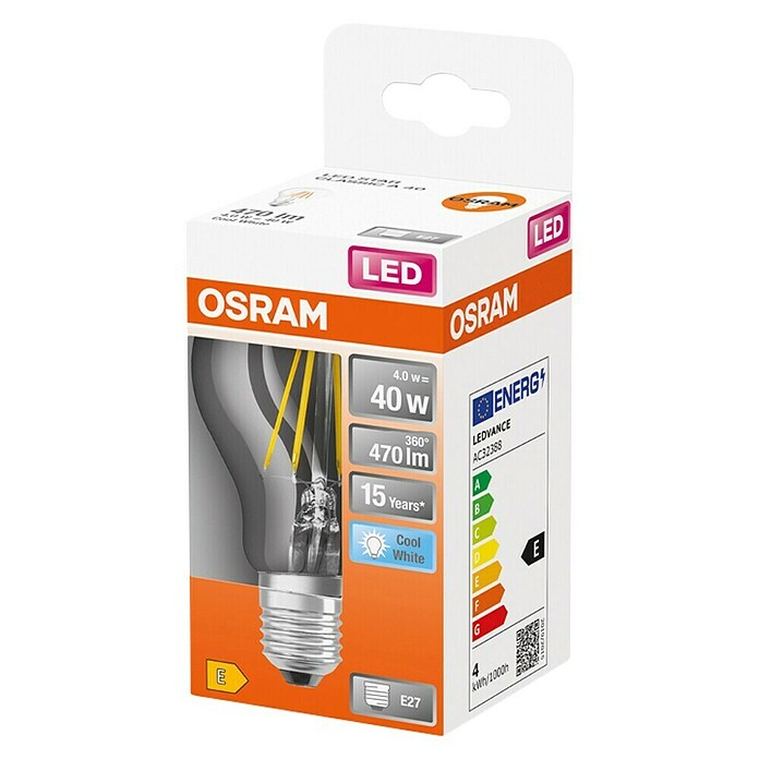 Osram Star LED žarulja  (E27, Bez prigušivanja, Hladna bijela, 470 lm, 4 W) | BAUHAUS