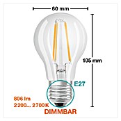 Osram LED žarulja  (E27, Može se prigušiti, Topla bijela, 750 lm, 7 W) | BAUHAUS