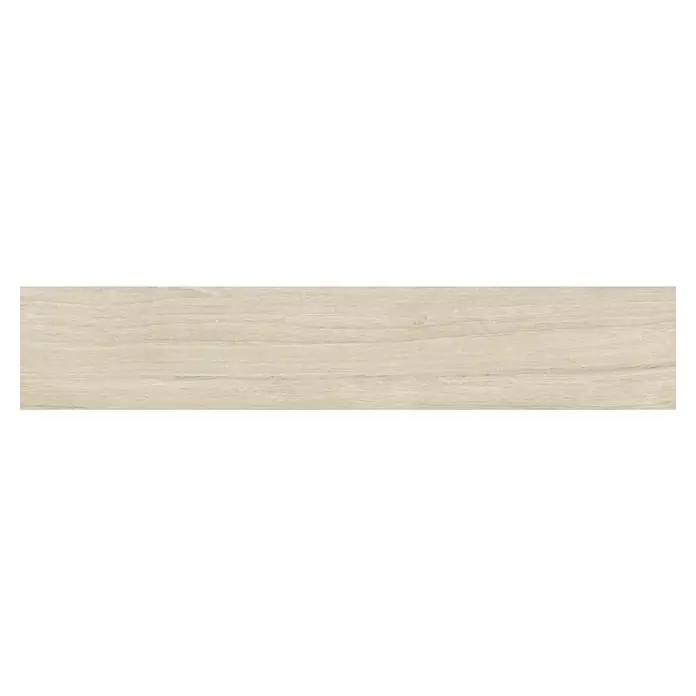 Pavimento porcelánico Bosco - 24 x 88 cm, Invierno, Mate - Panel elegante y alargado con una textura de madera beige suave que aporta calidez y estética natural.\n