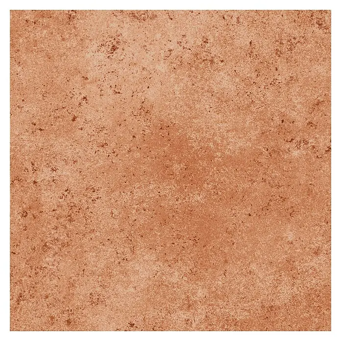 Halcón Pavimento porcelánico Medellín - 33,3 x 33,3 cm, Teja, Mate - Primer plano de una baldosa cuadrada de color naranja con textura moteada. Ideal para interiores rústicos.