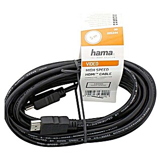 Hama HDMI-Kabel High Speed (Schwarz, 5 m, 10,2 Gbit/s)