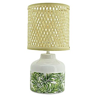 Idp Lampshades Lámpara de sobremesa Penny (40 W, L x An x Al: 17 x 17 x 32 cm, Botánico, Natural, E14)