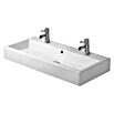 Duravit Vero Doppelwaschtisch (47 x 100 cm, Ohne Beschichtung, Beckenunterseite ungeschliffen, Keramik, Weiß)