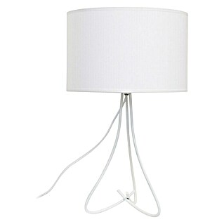 Idp Lampshades Lámpara de sobremesa Alfa (40 W, L x An x Al: 25 x 25 x 42 cm, Blanco, E27)