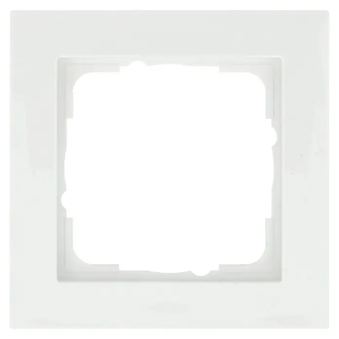 Gira E2 Abdeckrahmen 021129 - Reinweiß glänzend, 1-fach, Kunststoff - Weiße Blende für einen Schalter oder eine Steckdose. Ideal für die stilvolle Gestaltung von Innenräumen und zur Abdeckung von Installationen.