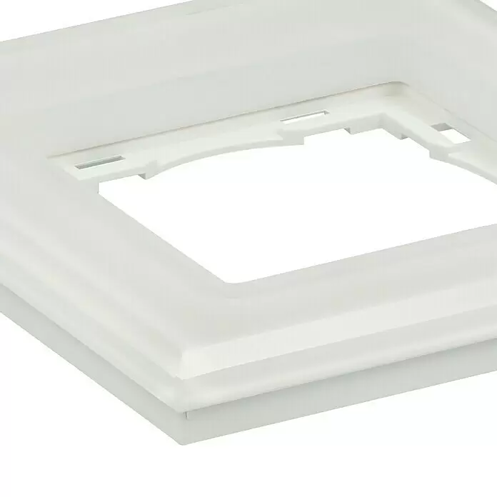 Voltomat ART Glas-Abdeckrahmen - Weiß, 2-fach - Detailaufnahme