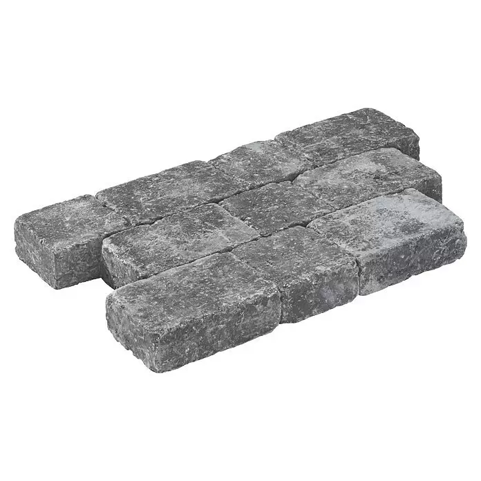 Diephaus Pflasterstein Austin - Basalt, 14 x 14 x 7 cm, Rechteckig - Diagonale Ansicht