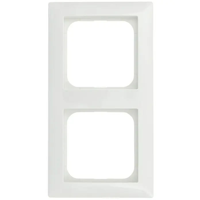 Busch-Jaeger Balance SI Abdeckrahmen 1722-914Alpinweiß glänzend, Ausführung Schalterprogramm: 2-fach, Kunststoff - Weiße Doppel-Geräteabdeckung, ideal zur eleganten Abdeckung von zwei Geräten und zur Aufwertung der Raumgestaltung.