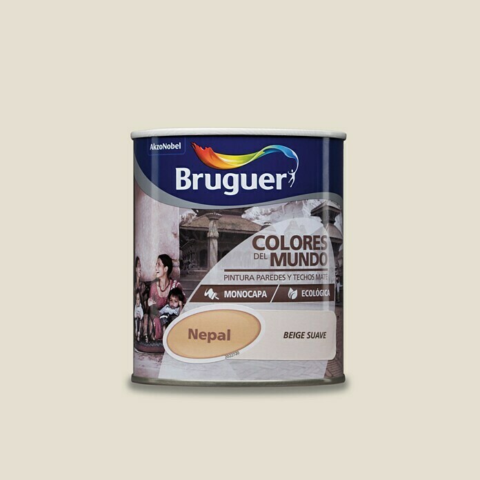 Bruguer Colores del Mundo Pintura para paredes Nepal beige suave (750 ml, Mate)