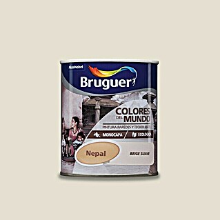 Bruguer Colores del Mundo Pintura para paredes (Nepal beige suave, 750 ml, Mate)
