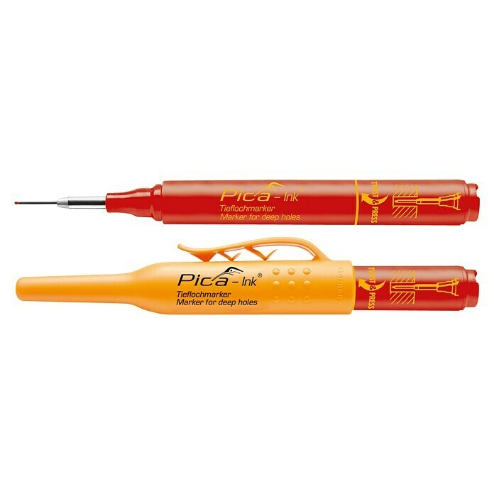 Pica Boorgatmarker 150/40 voor diepe gaten (Rood, 1,5 mm) | BAUHAUS