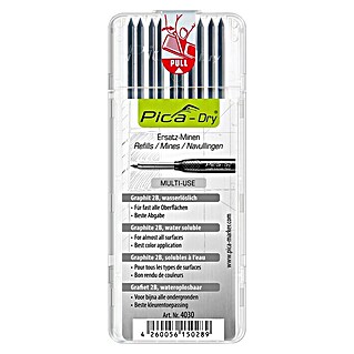 Pica Navullingen Dry Graphite 4030 (10 st., Passend bij: Pica Markeerpotlood 3030)