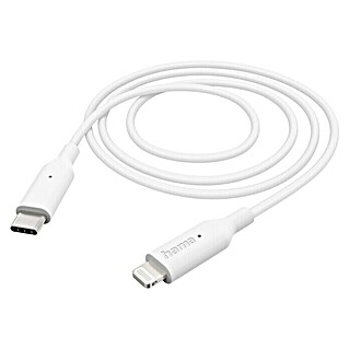 Hama USB-Kabel USB-C / Lightning (1 m, Weiß)