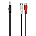 Hama Audio-Adapter 2x Cinch-Kupplung - 3,5-mm-Klinken-Stecker 