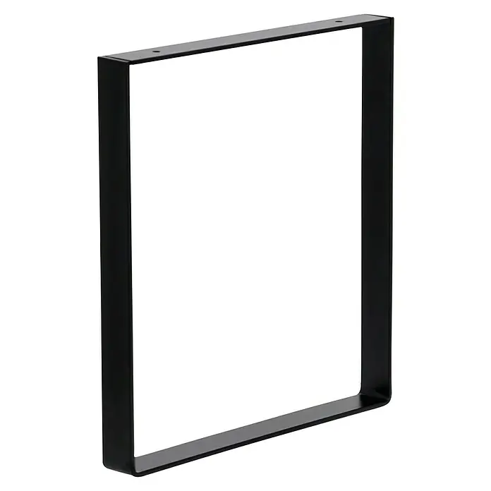 Rei Möbelfuß Strong - L x B x H: 4 x 35 x 38,5 cm, Traglast: 250 kg, Stahl, Schwarz - Schwarze, quadratische Tischbeine aus Metall, die für einen modernen und stabilen Look sorgen. Ideal für DIY-Tische und Möbelprojekte.