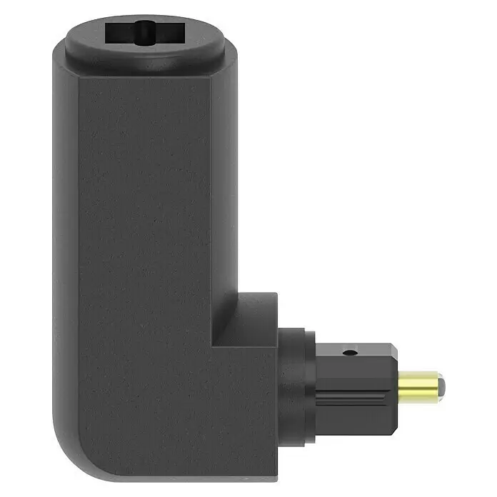 Hama ODT-Adapter Toslink-Stecker - Toslink-KupplungVergoldete Kontakte, 90° abgewinkelt