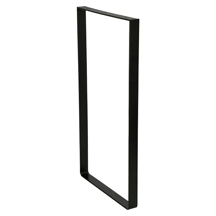Rei Möbelfuß Strong - L x B x H: 4 x 38,5 x 71 cm, Traglast: 250 kg, Stahl, Schwarz - Metall-Tischbein in U-Form. Schwarzes, modernes Design, ideal für DIY-Möbelprojekte und individuelle Tischgestaltungen. Robust und stilvoll.