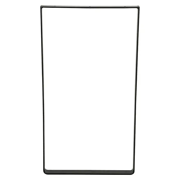 Rei Möbelfuß Strong - L x B x H: 4 x 38,5 x 71 cm, Traglast: 250 kg, Stahl, Schwarz - Leerer, rechteckiger schwarzer Rahmen mit schmalen, grauen Rändern, ideal für Bilder oder als minimalistisches Dekoelement.