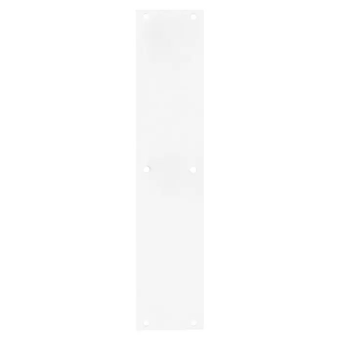 Tischgestell Strong - L x B x H: 38 x 8 x 38,2 cm, Traglast: 250 kg, Stahl, Weiß - Weiße Türschutzplatte aus Metall mit Befestigungslöchern, ideal zum Schutz vor Beschädigungen und Abnutzung im täglichen Gebrauch.