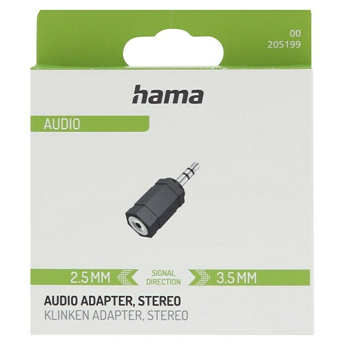 Hama Audio-Adapter 2,5 mm Klinkenkupplung (Klinkenstecker 3,5 mm) | BAUHAUS