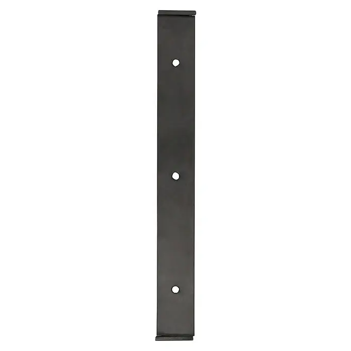 Rei Möbelfuß Strong - L x B x H: 4 x 35 x 38,5 cm, Traglast: 250 kg, Stahl, Schwarz - Eine schmale, vertikale Platte mit drei runden Löchern, ideal für Befestigungen oder Durchführungen. Die dunkle Farbe verleiht ihr ein modernes Aussehen.