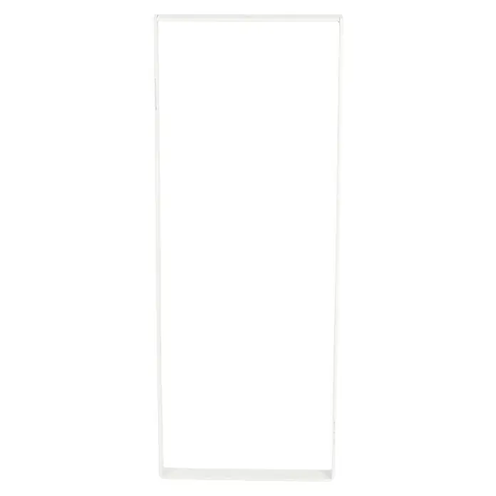 Möbelfuß StrongL x B x H: 4 x 30 x 80 cm, Traglast: 250 kg, Stahl, Weiß - Schwarzer Hintergrund mit einem rechteckigen, weißen Rahmen, der das Bild sauber umrandet.
