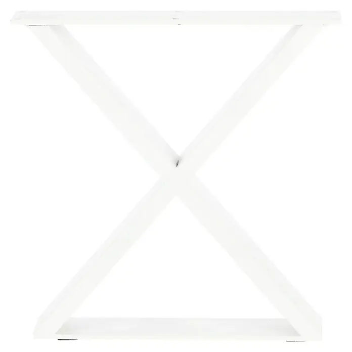 Tischgestell Strong - L x B x H: 38 x 8 x 38,2 cm, Traglast: 250 kg, Stahl, Weiß - Weiß lackiertes Tischgestell in X-Form mit einem minimalistischen und modernen Design, das die Grundlage für eine stilvolle Tischplatte bietet.