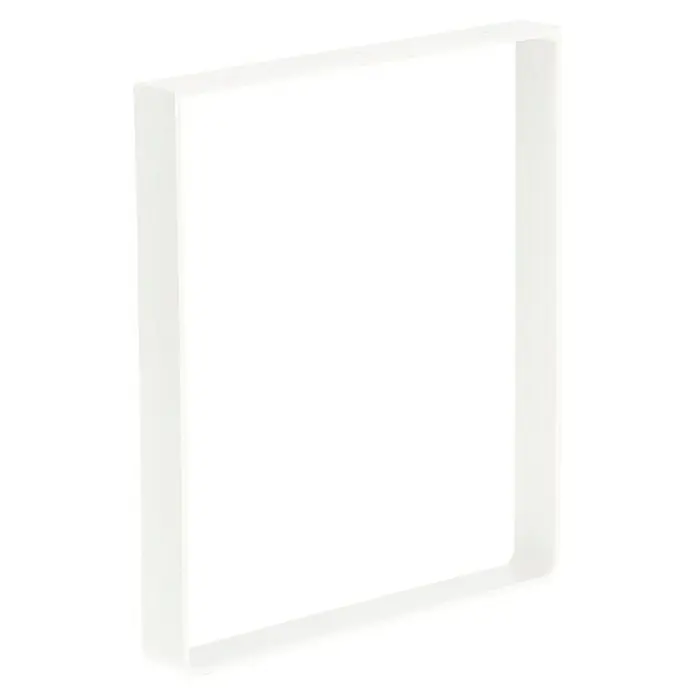 Möbelfuß Strong - L x B x H: 4 x 35 x 38,5 cm, Traglast: 250 kg, Stahl, Weiß - Quadratischer weißer Rahmen. Der schlichte, moderne Rahmen ist ideal für Fotos, Kunstwerke oder Spiegel und wertet jeden Raum auf.