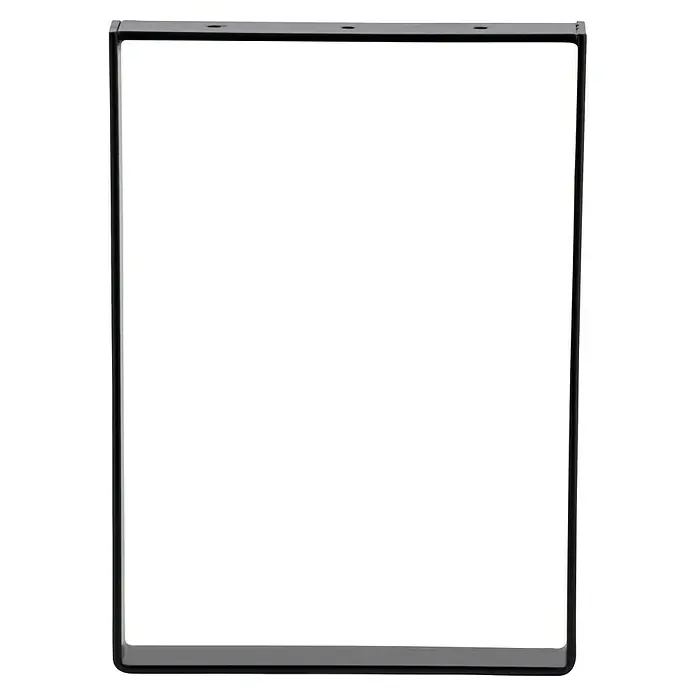 Möbelfuß Strong - L x B x H: 4 x 25 x 35 cm, Traglast: 250 kg, Stahl, Schwarz - Schwarzer quadratischer Rahmen mit schlichtem Design, ideal für Fotos, Kunstwerke oder Spiegel, ein stilvolles Akzent für jede Einrichtung.