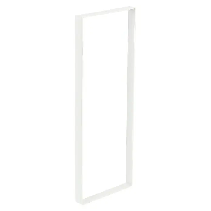 Möbelfuß Strong - L x B x H: 4 x 30 x 80 cm, Traglast: 250 kg, Stahl, Weiß - Weißer, rechteckiger Rahmen, der ein modernes und minimalistisches Design aufweist und sich ideal für Wohnräume eignet.